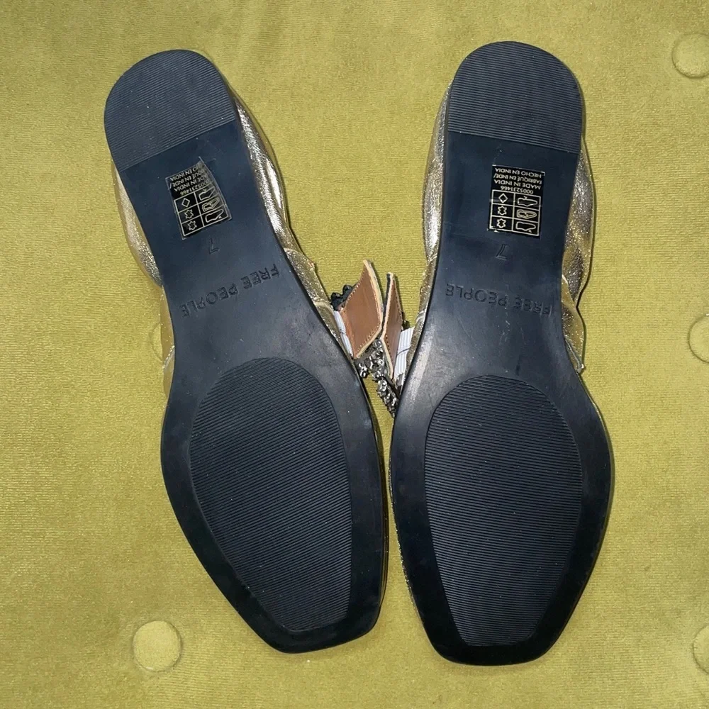 Free People Women's Ursa Gemini Ballet Flat metallic ballet slipper shoes NWT​ - Picture 7 of 9